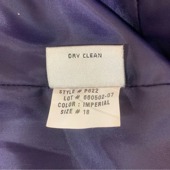 Preston & York Women's Size 18 Royal Purple Old Money Preppy‎ Academia Peacoat - Picture 7 of 10